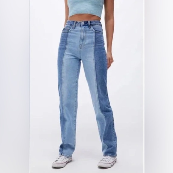PacSun Denim - PAC SUN Vintage Icon Two-Tone Jeans